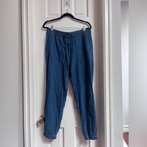 NEW Gap cropped denim joggers - large